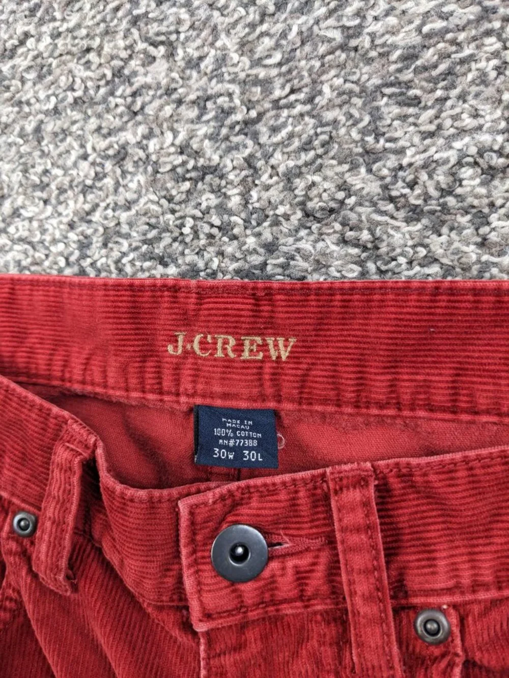 VTG 2007 J Crew Pants Corduroy 